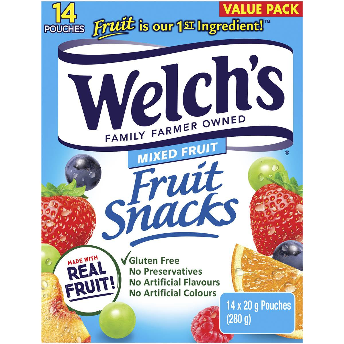 Welch Mixed Fruit Snacks 20g 14pk