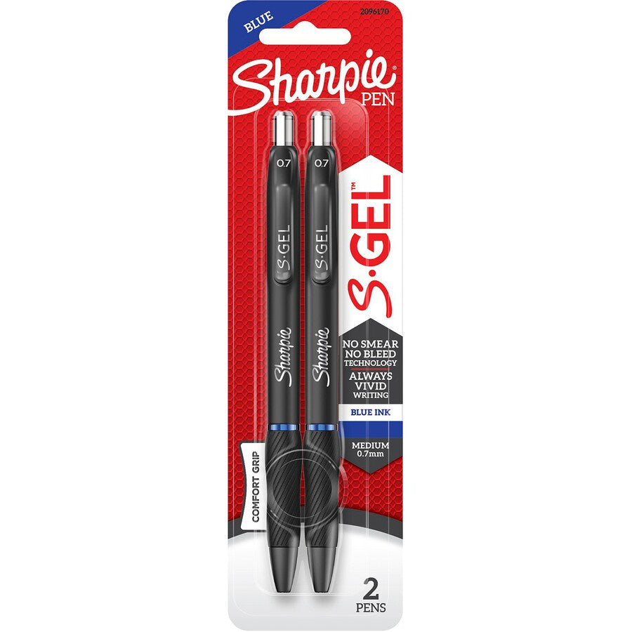 Sharpie S-Gel Blue Pen 0.7mm 2pk