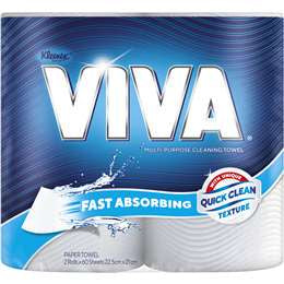 Viva White Paper Towels 60sh 2pk