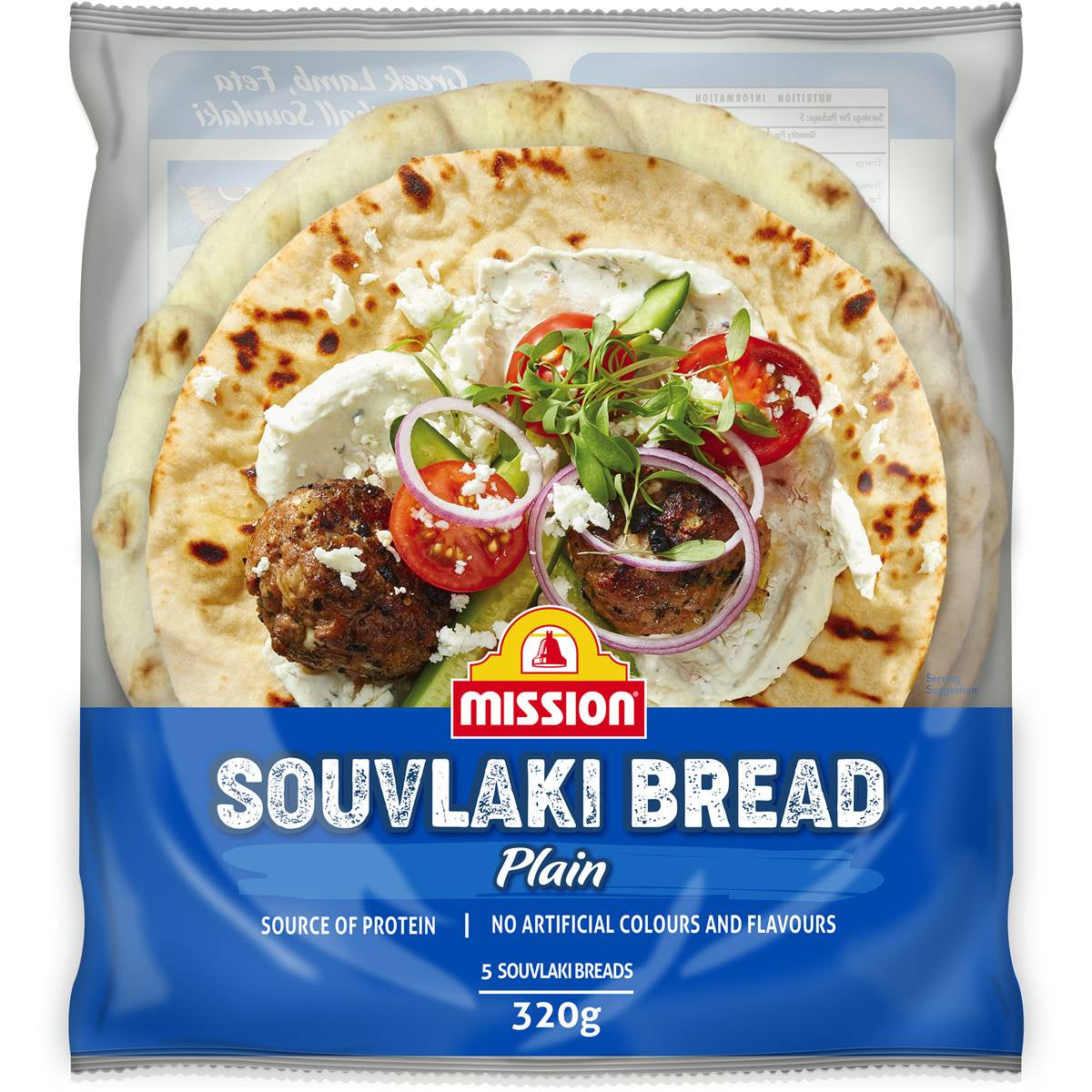 Mission Souvlaki Bread 320g 5pk