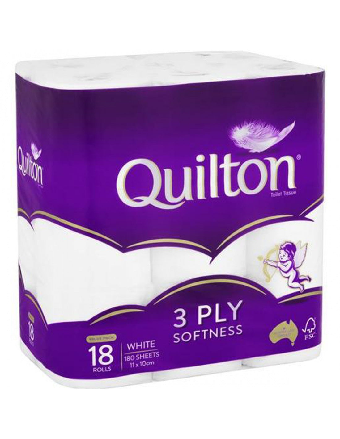 Quilton Toilet Paper Rolls 3ply 18pk