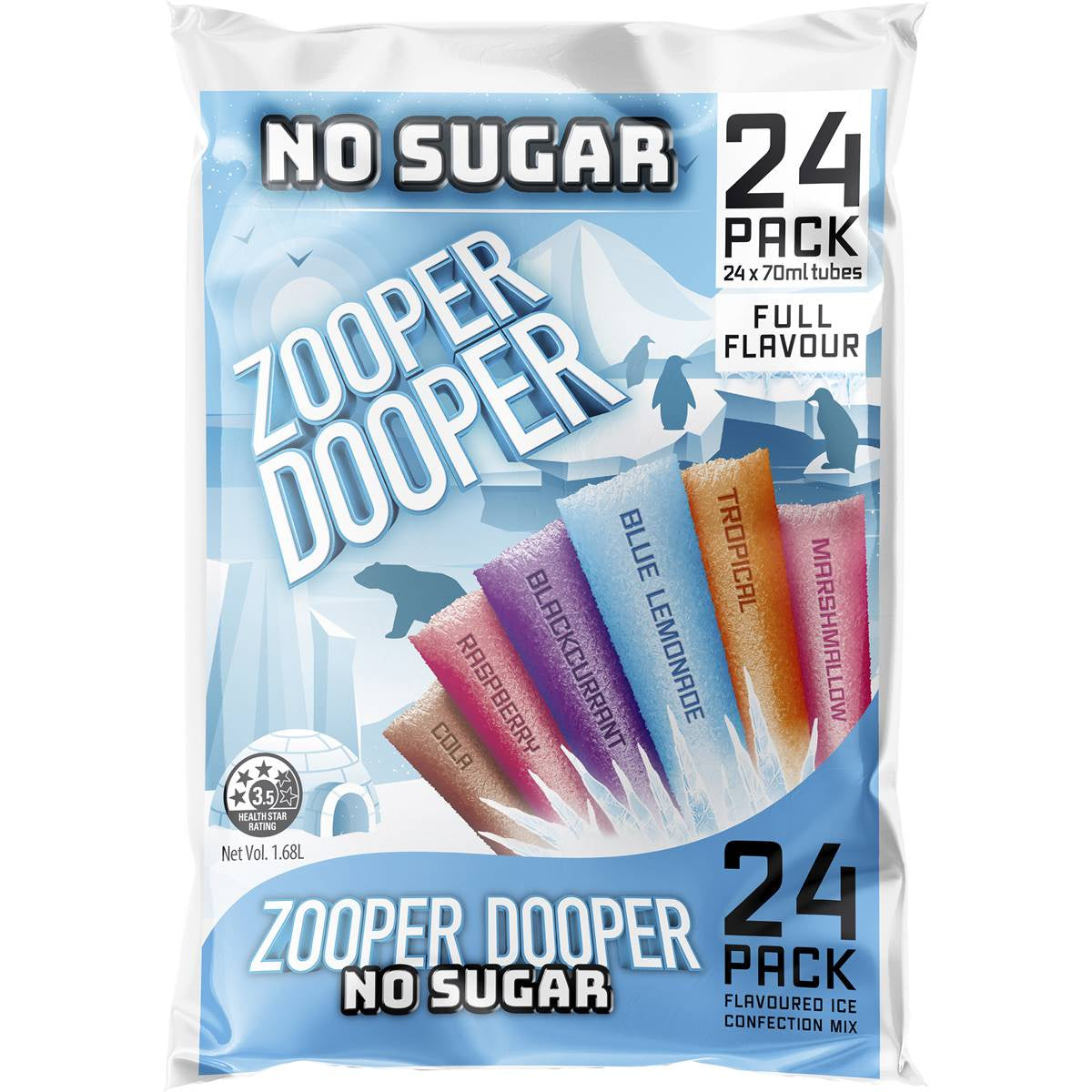 Zooper Dooper No Sugar Icypole Sticks 24pk