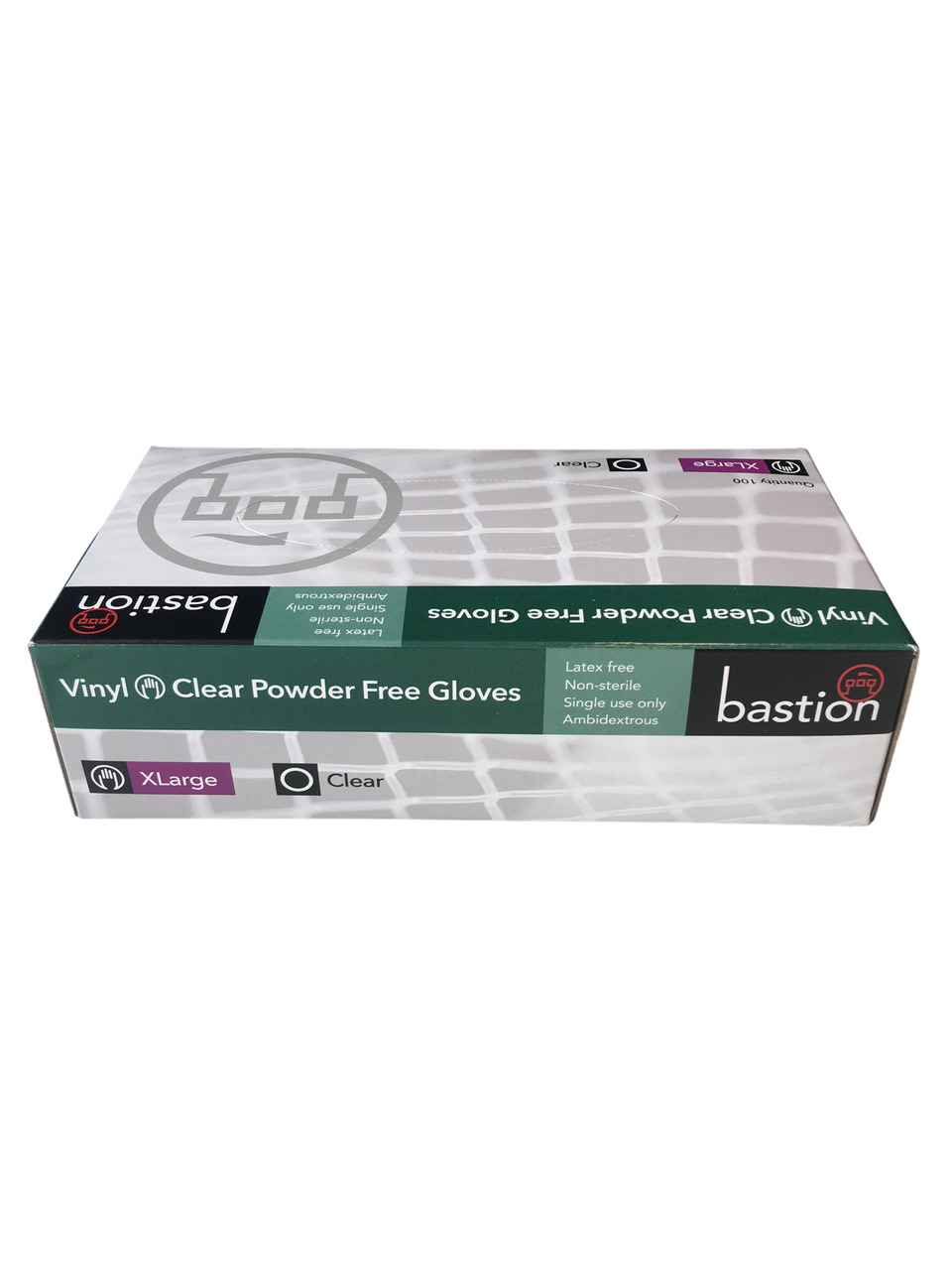 Bastion XLarge Vinyl Clear Powder Free Gloves 100pk