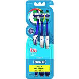 Oral B Complete 5 Way Clean Soft Toothbrush 3pk