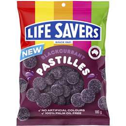 Lifesavers Blackcurrant Fruit Pastilles 180g