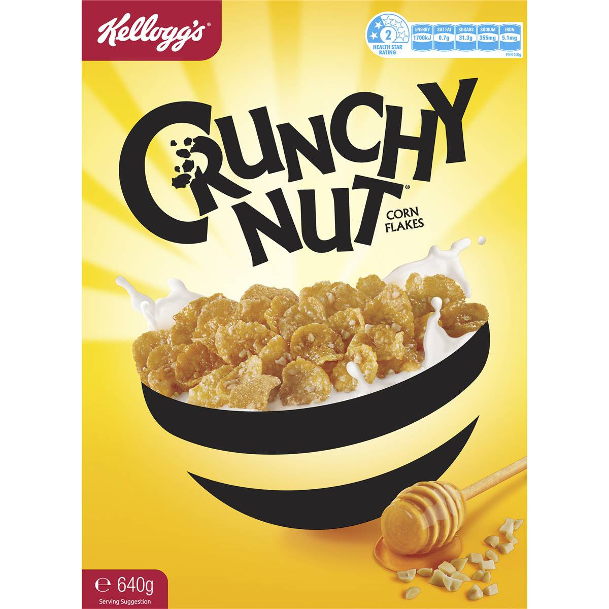 Kelloggs Crunchy Nut Corn Flakes 640g