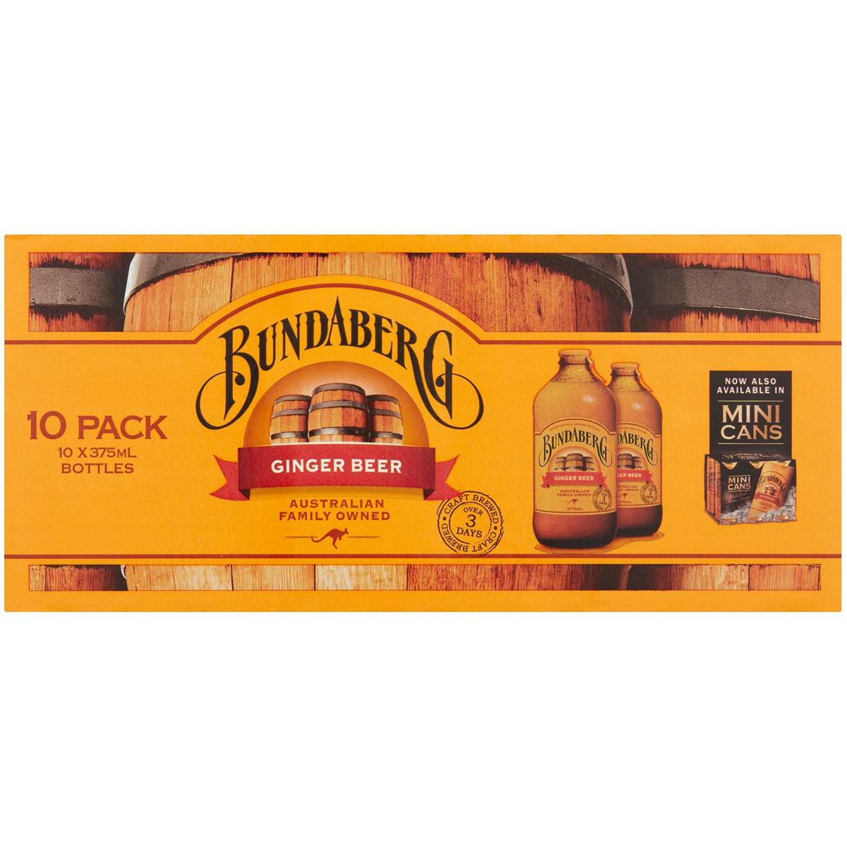 Bundaberg Ginger Beer Bottles 375ml 10pk