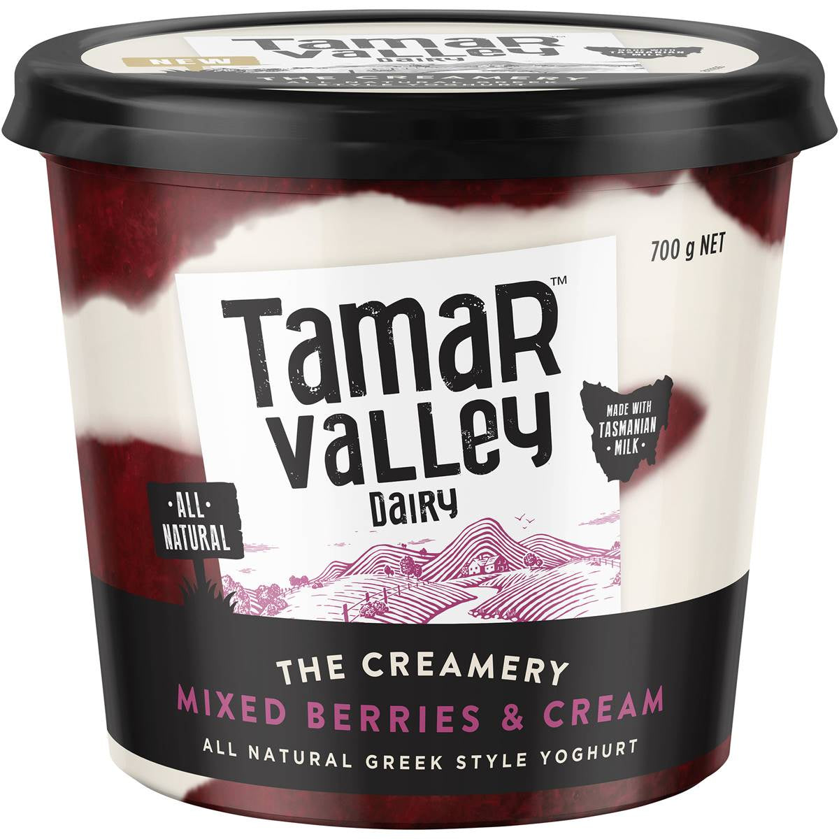 Tamar Valley Mixed Berries & Cream Yohurt 700g