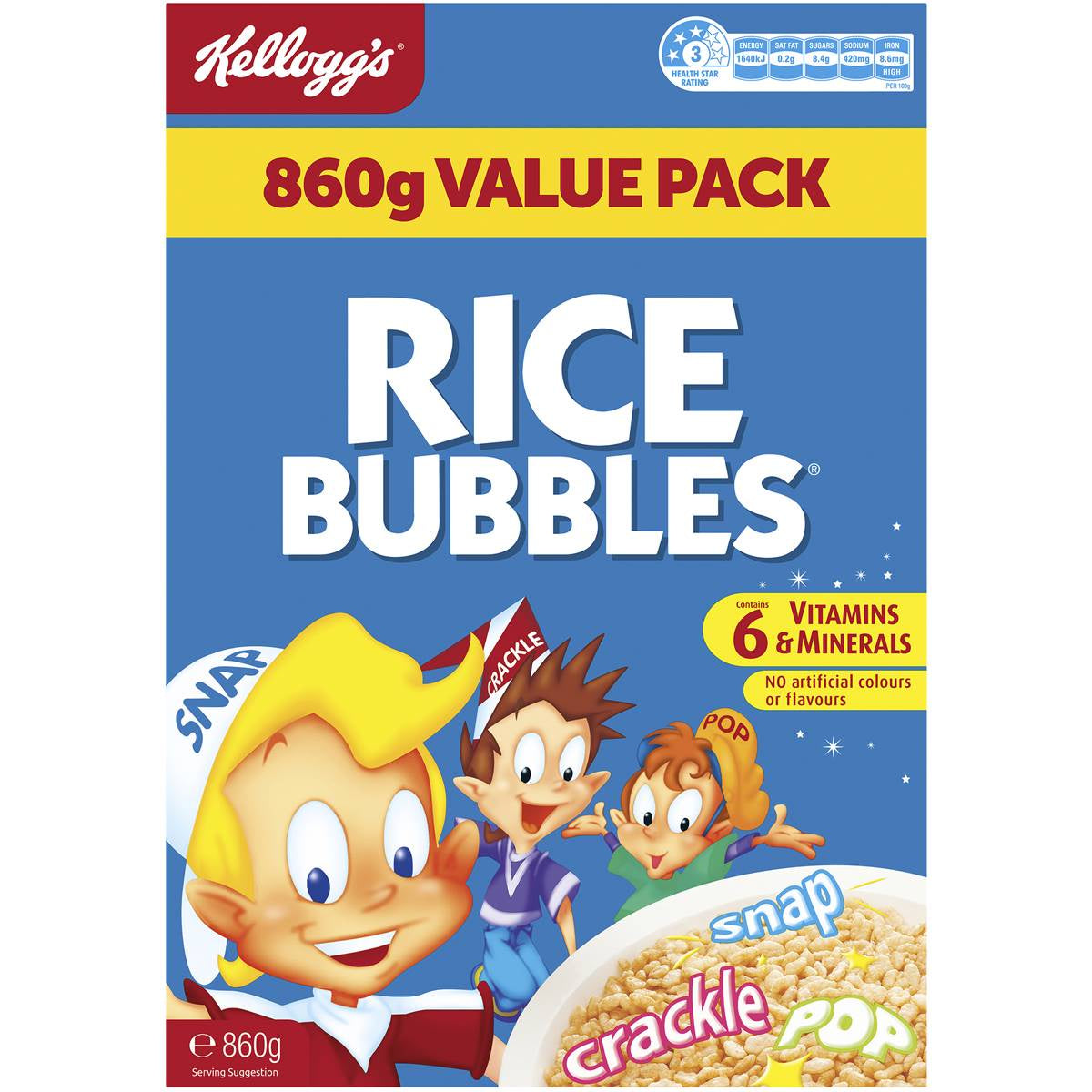 Kelloggs Rice Bubbles 860g