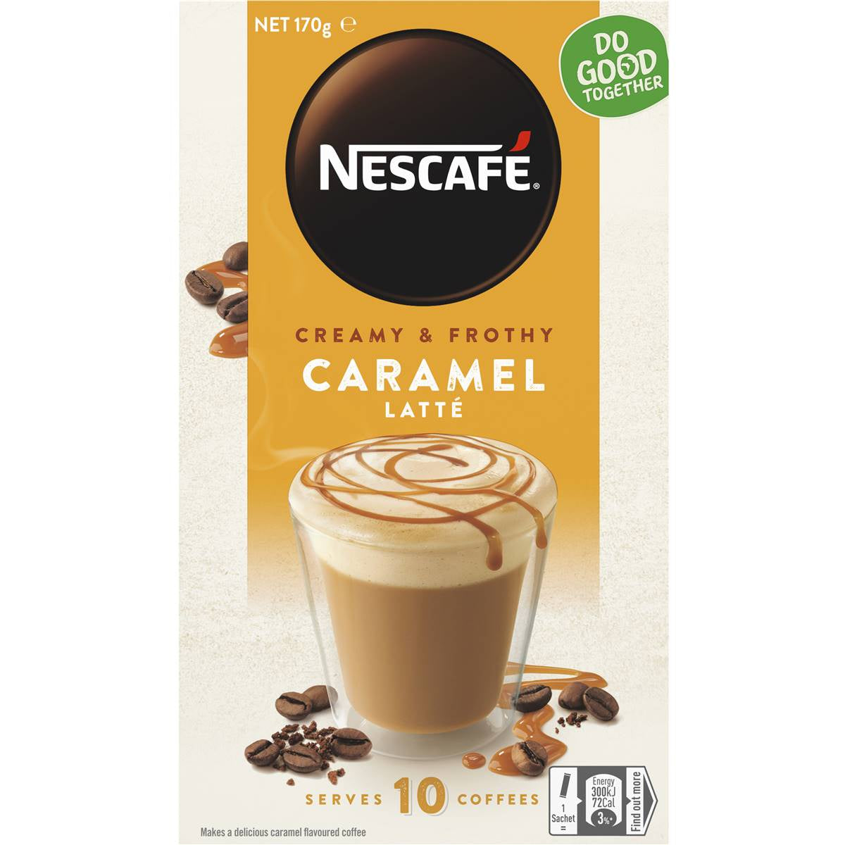 Nescafe Caramel Latte Sachets 170g 10pk