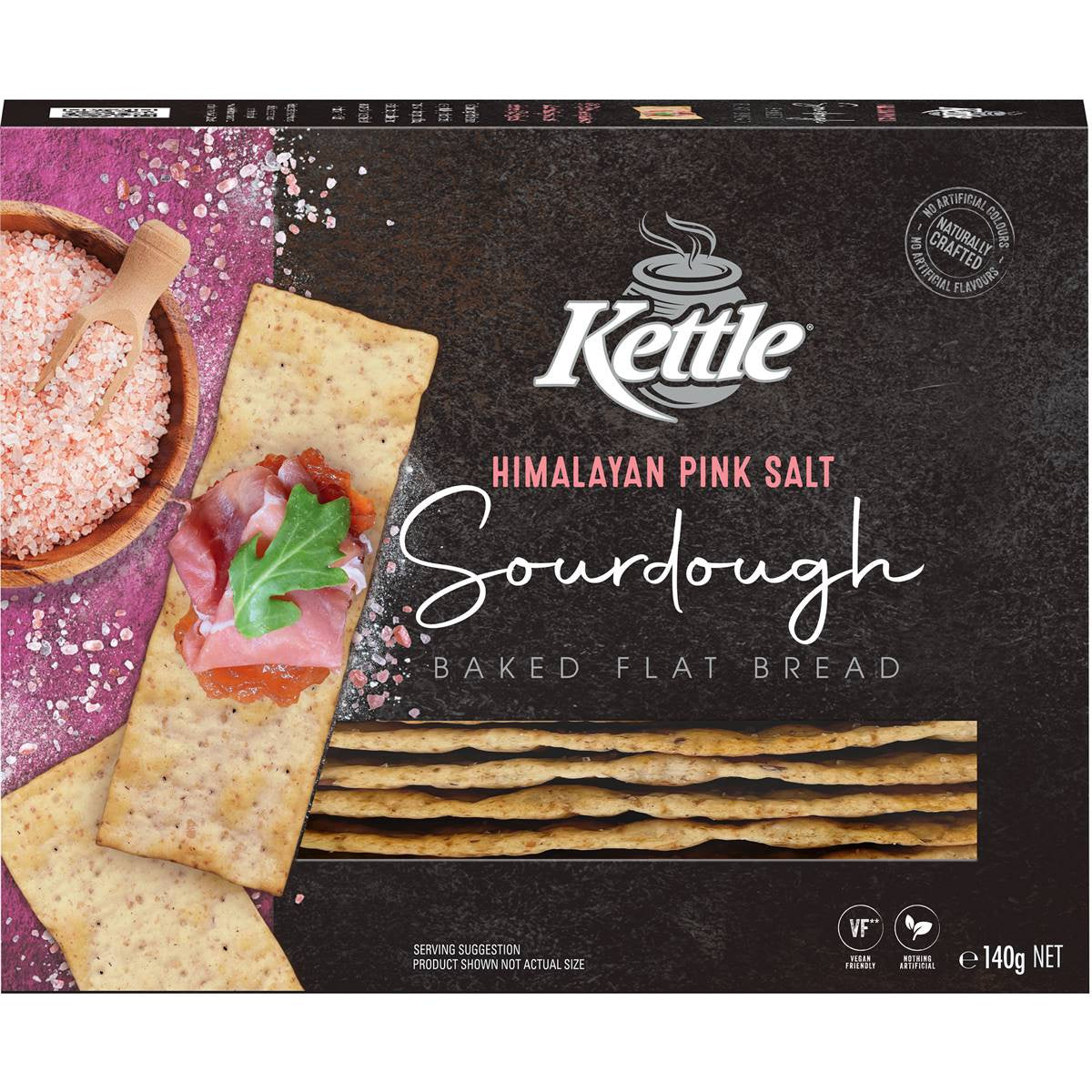 Kettle Himalayan Pink Salt Sourdough Flat Bread 145g