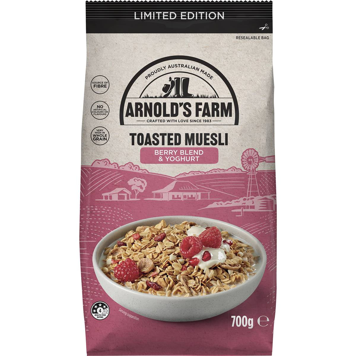 Arnolds Farm Berry Blend & Yoghurt Toasted Muesli 700g