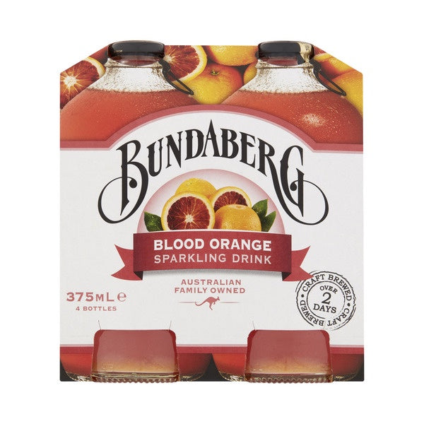 Bundaberg Blood Orange Sparkling Bottles 375ml 4pk