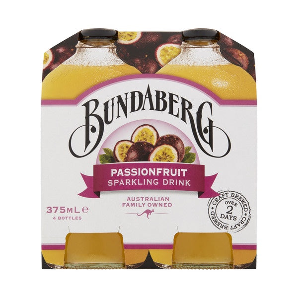 Bundaberg Passionfruit Sparkling Bottles 375ml 4pk