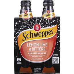 Schweppes Lemon Lime & Bitters Bottles 300ml 4 pk