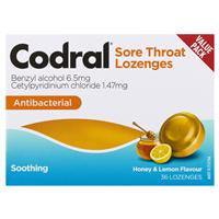 Codral Honey & Lemon Lozenges 16pk