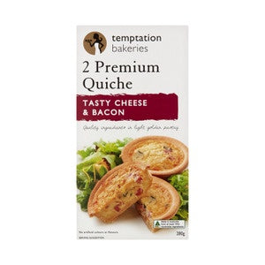 Tempt Cheese & Bacon Quiches 280g 2pk