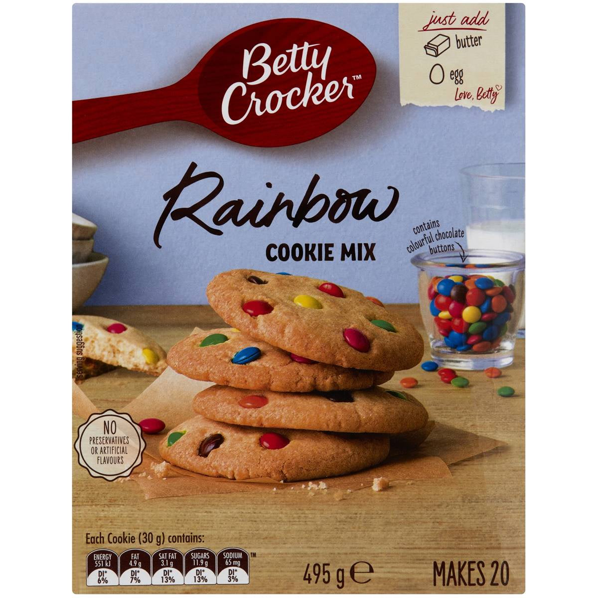 Betty Crocker Rainbow Cookie Mix 495g