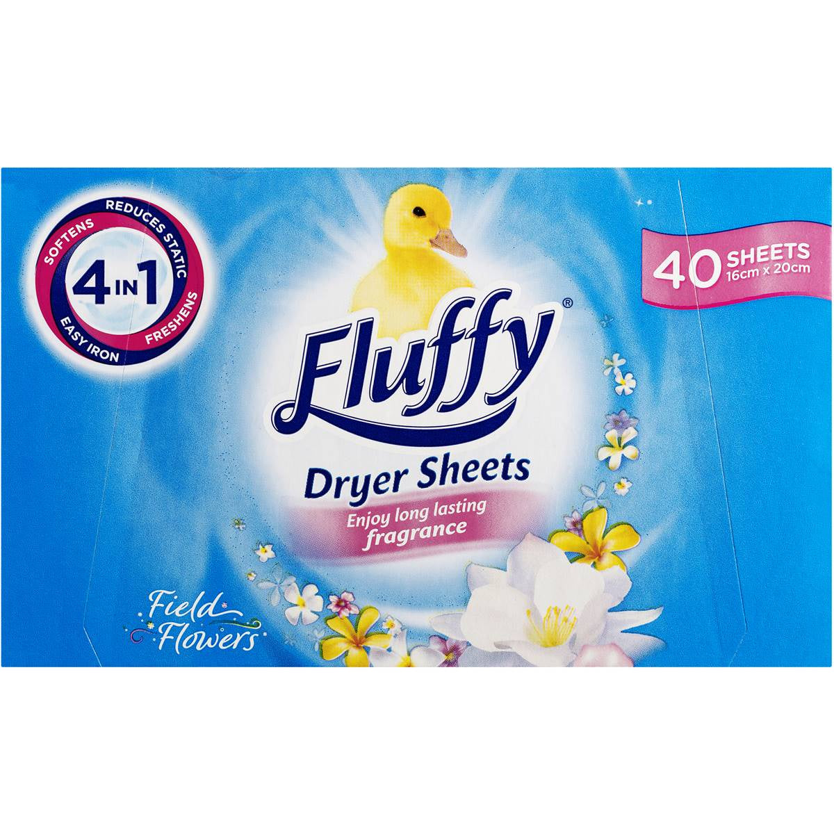 Fluffy Field Flowers Dryer Sheets 40pk