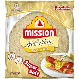 Mission Mini Wrap Whole Wheat 8pk