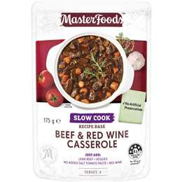 MasterFoods Beef & Red Wine Casserole Slow Cook Meal Base 175g