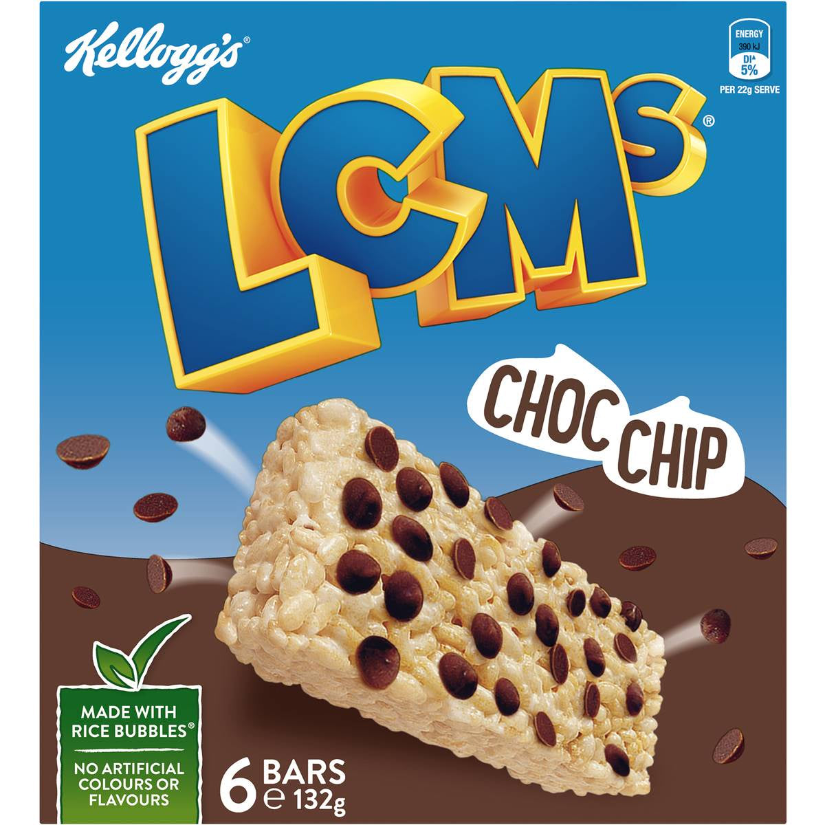 Kelloggs Choc Chip LCM Snack Bar 6pk