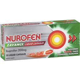 Nurofen Zavance Liquid Caps 20pk