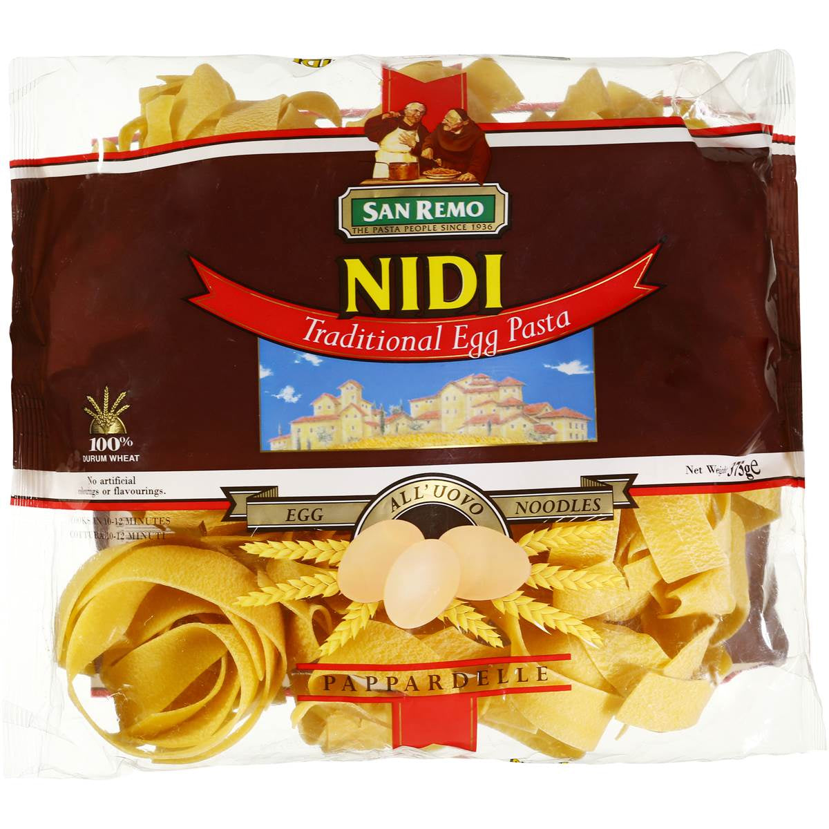 San Remo Nidi Traditional Egg Pappardelle Pasta 375g