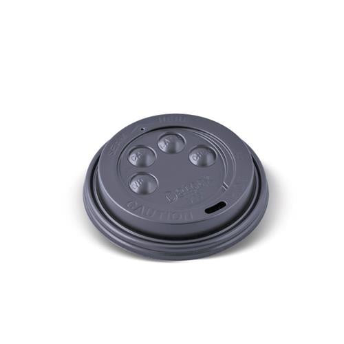 Detpak Black Ripple Cup Lids 8oz 40pk