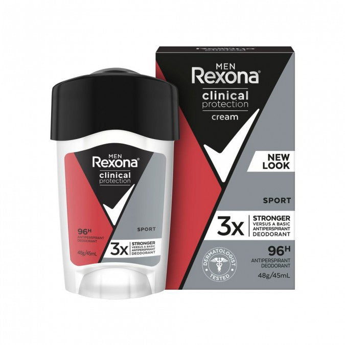 Rexona Mens Sport Clinical Protection Deodorant Cream 48g