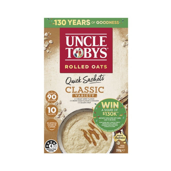 Uncle Tobys Classic Quick Sachets 350g 10pk