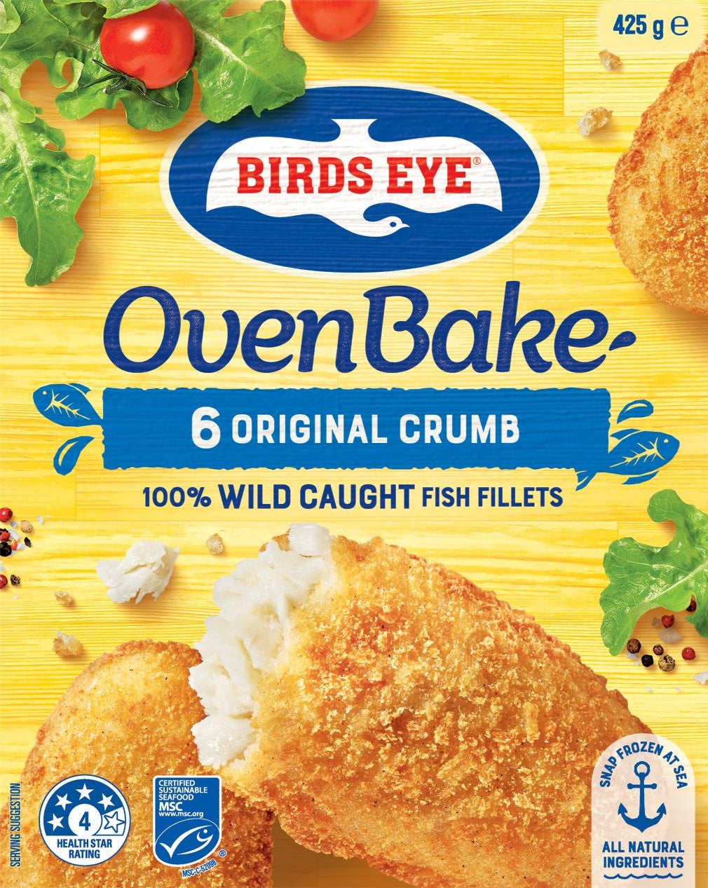 Birds Eye Original Crumb Fish Fillets 6pk 425g