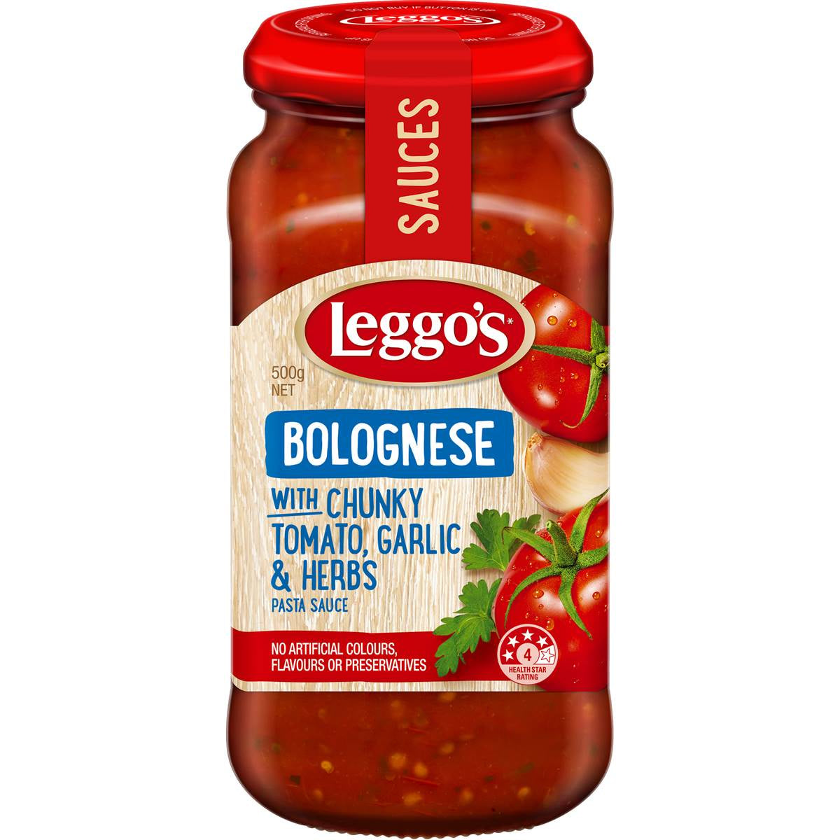 Leggos Chunky Tomato Garlic & Herb Bolognese Pasta Sauce 500g