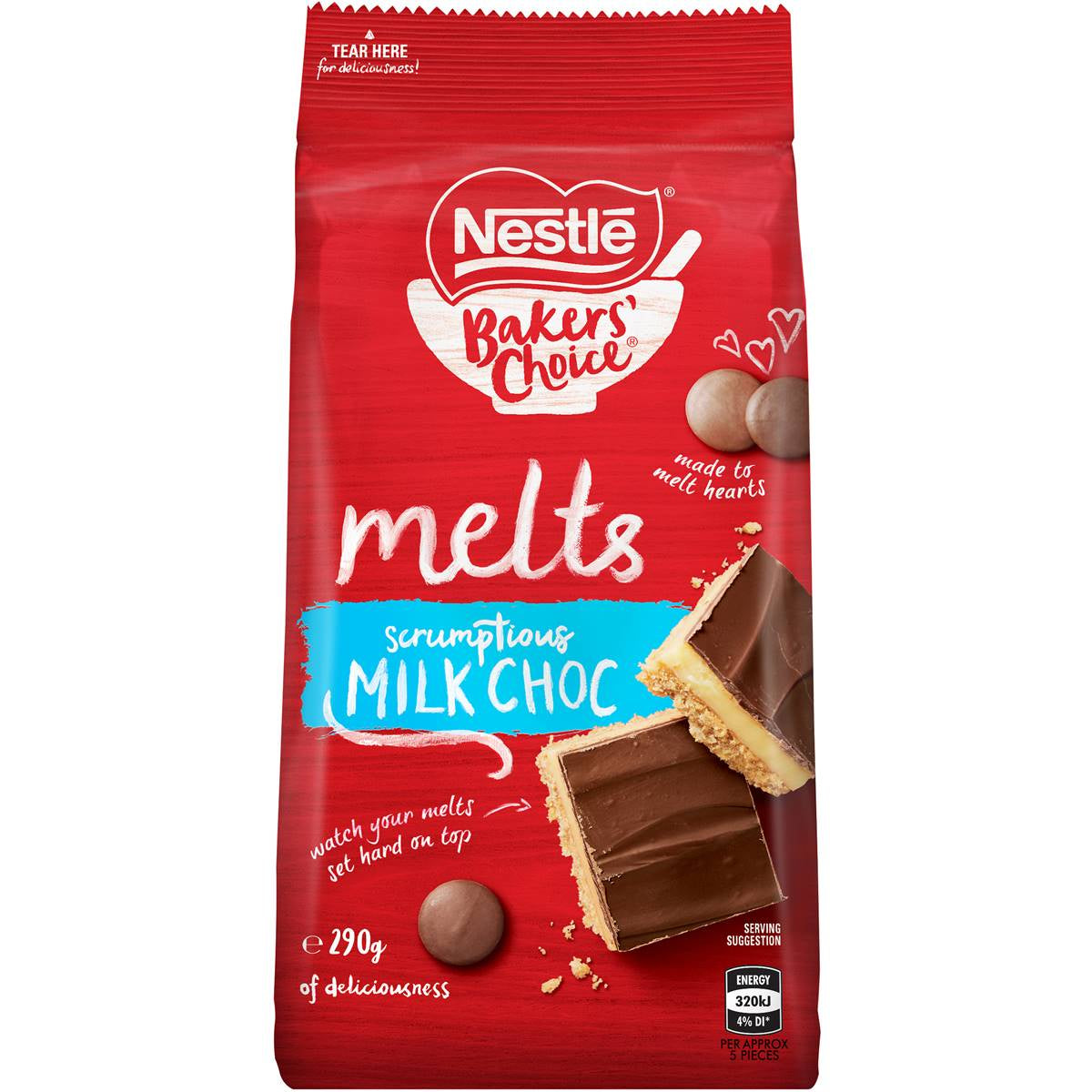 Nestle Milk Choc Melts 290g