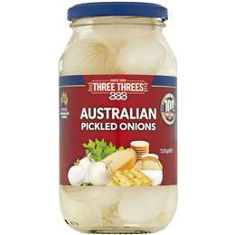 Three Threes Australian Pickled Onions 520g