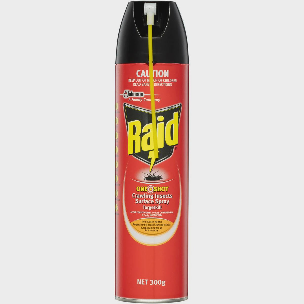 Raid One Shot Crawling Insect  Surface Spray 300g