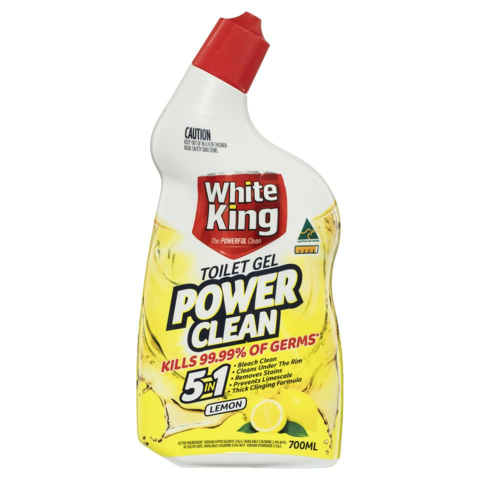 White King Lemon Toilet Cleaner Gel 700ml