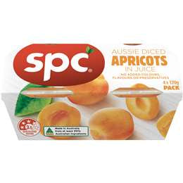 SPC Aussie Diced Apricots in Juice 120g 4pk