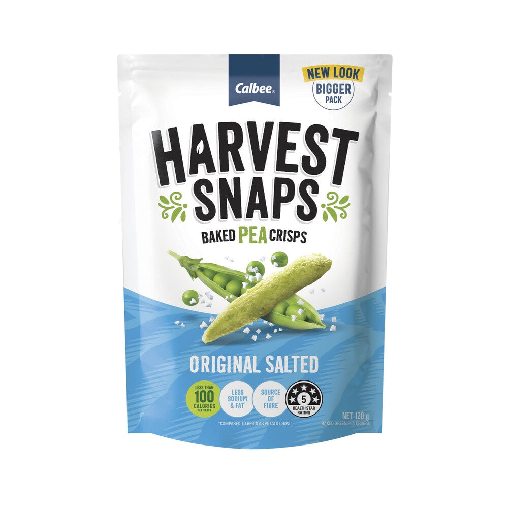 Calbee Original Salted Baked Pea Harvest Snaps 120g