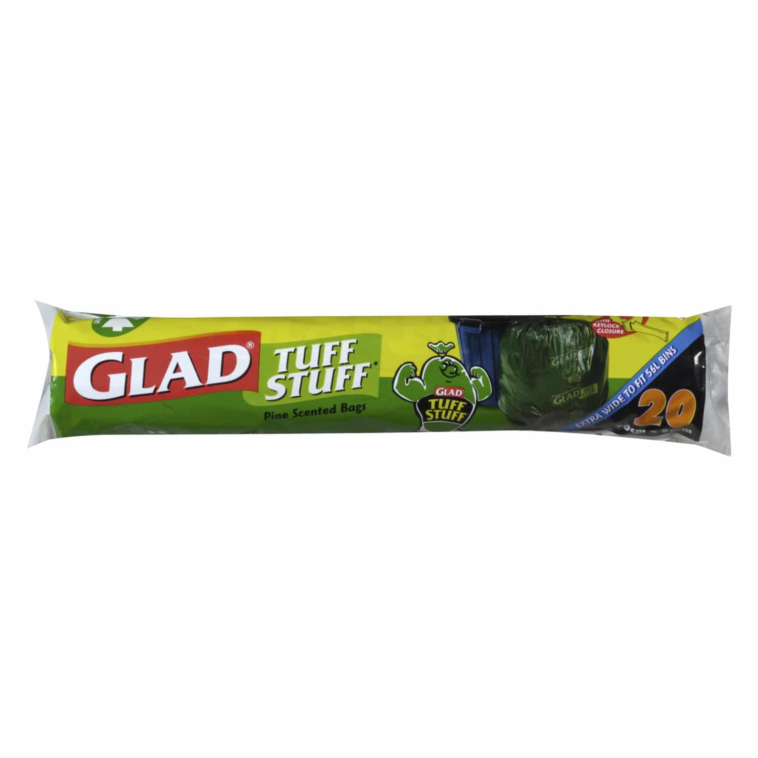 Glad Tuff Stuff Drawstring Garbage Bags Extra Wide 70x90cm 56L 20pk