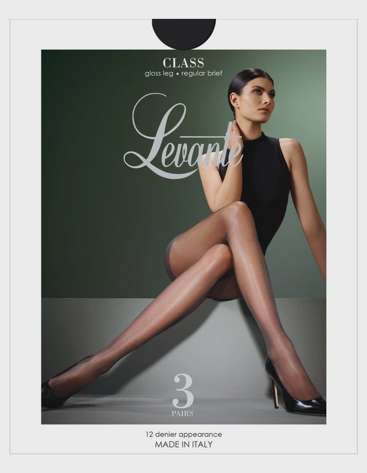 Levante Suede Class Gloss Leg Regular Brief Pantyhose 3pk