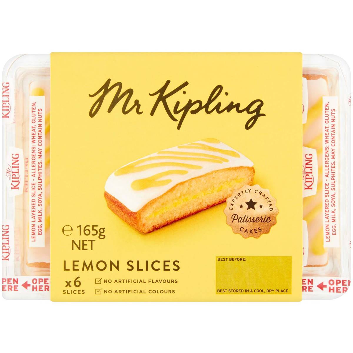 Mr Kipling Lemon Slices 6pk 165g