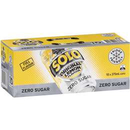 Solo Zero Sugar Cans 375ml 10pk