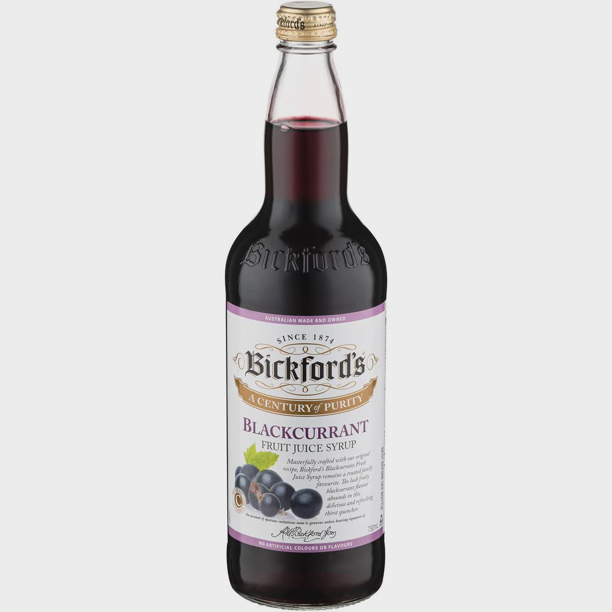 Bickfords Blackcurrant Fruit Juice Syrup 750ml