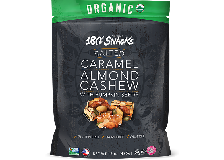 180 Snacks Inc Salted Caramel Almond Cashew with Pumpkin Seeds 425g