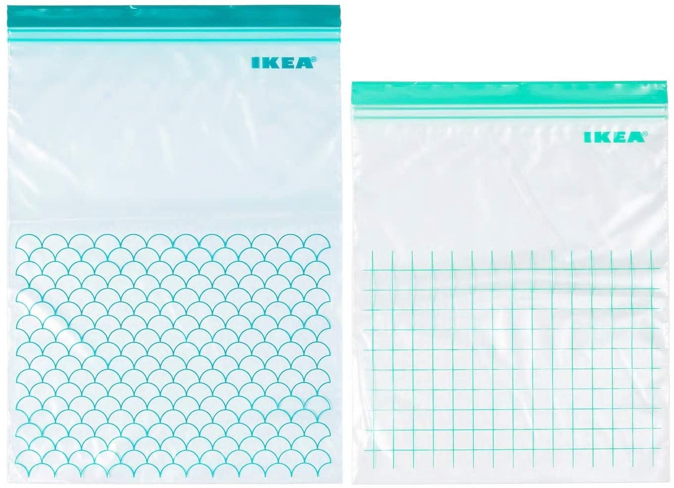 Istad Zip Seal Green Storage Bags 4.5l-6l 30pk