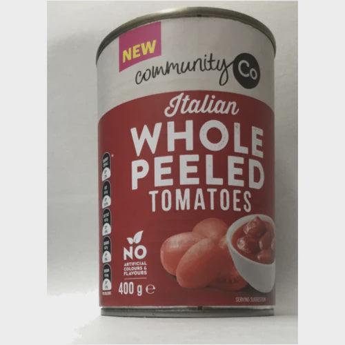 Community Co Italian Whole Peeled Tomatoes 400g