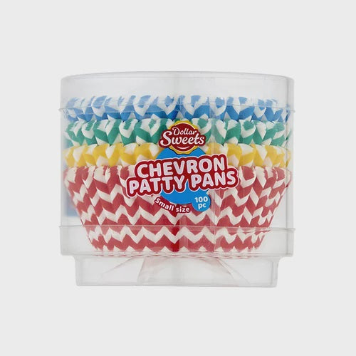 Dollar Sweets Chevron Patty Pans 100pk