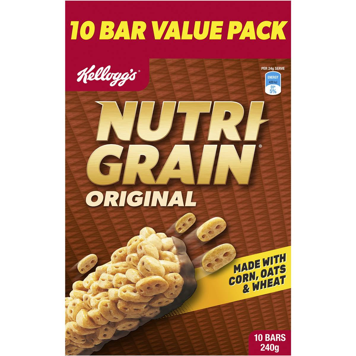 Kelloggs Nutri Grain Originial Snack Bar 10pk