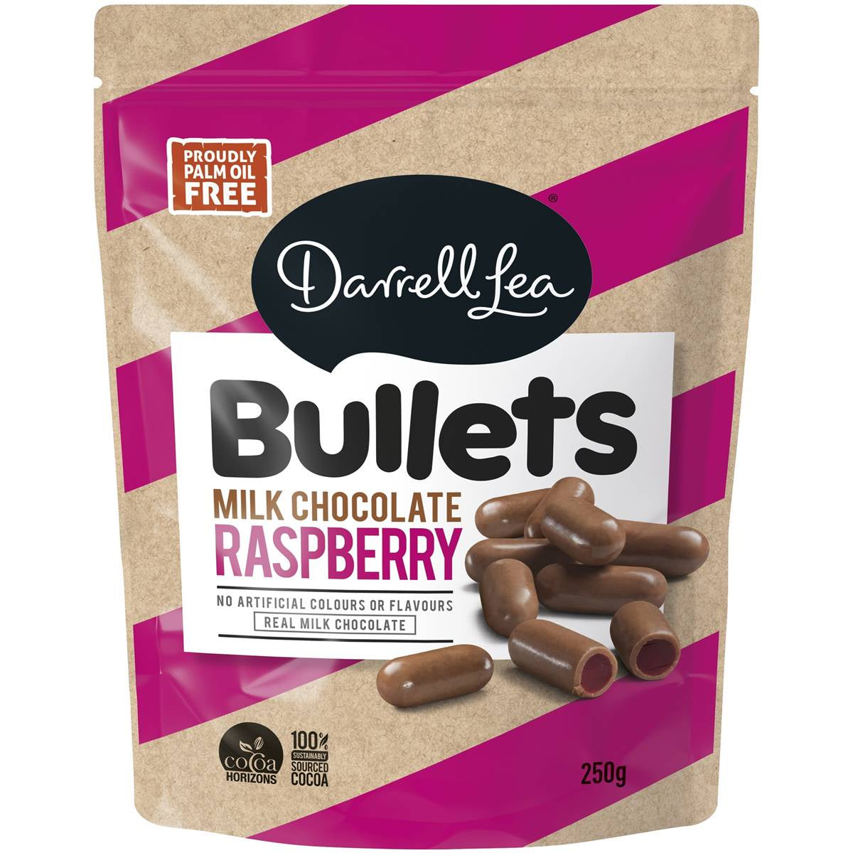 Darrell Lea Milk Chocolate Raspberry Bullets 226g